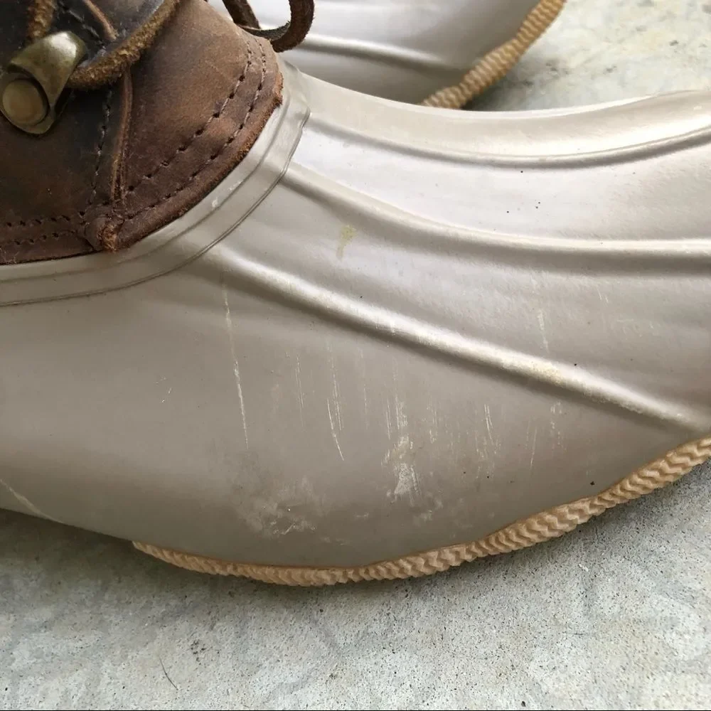 Sperry Duck boots waterproof leather wool rubber 11